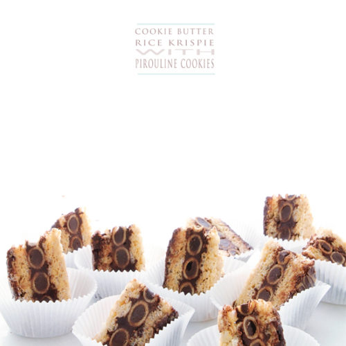 Cookie Butter Rice Krispie with Pirouline Cookies