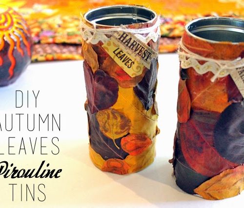 Autumn Leaves Pirouline Tins