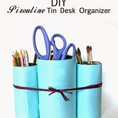 Desk Organizer from Pirouline Tins