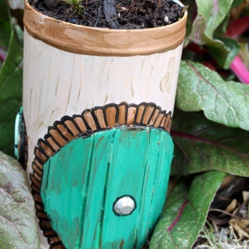 Pirouline Tin Hobbit Hole Planter