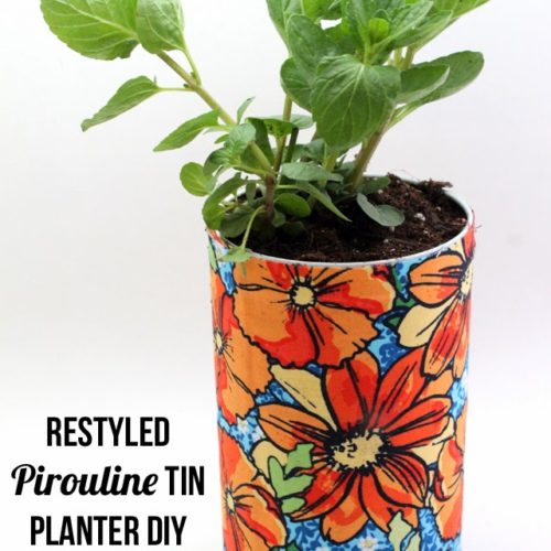 Pirouline Restyled Tin Planter DIY