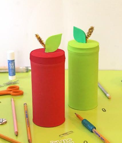 DIY Apple Tins for Back-To-School