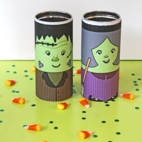 DIY Halloween Character Tins + Free Printable