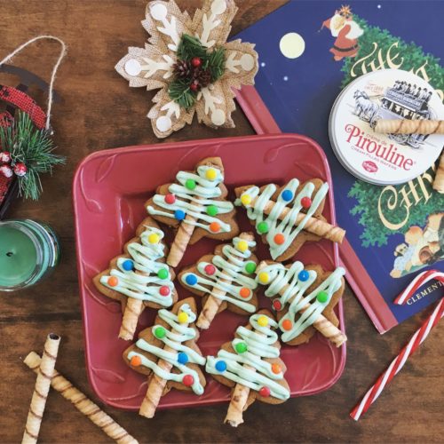 Pirouline Gingerbread Trees