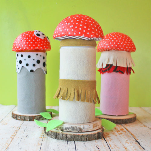 Mushroom Tins from Recycled Pirouline Cookie Tins