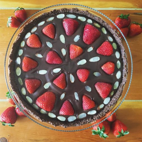 Pirouline Strawberry Ganache Tart