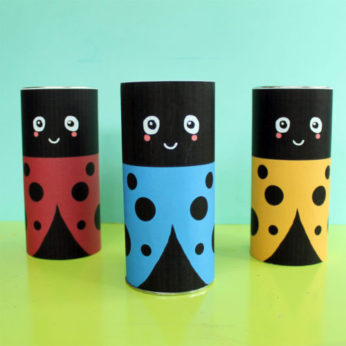 DIY Lady Bug Recycled Pirouline Tin