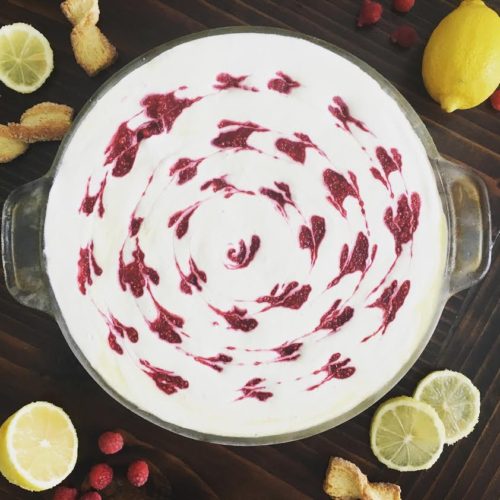 Raspberry Lemonade Icebox Pie