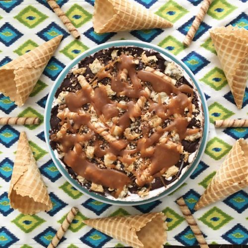 Pirouline Salted Caramel Ice Cream Cake