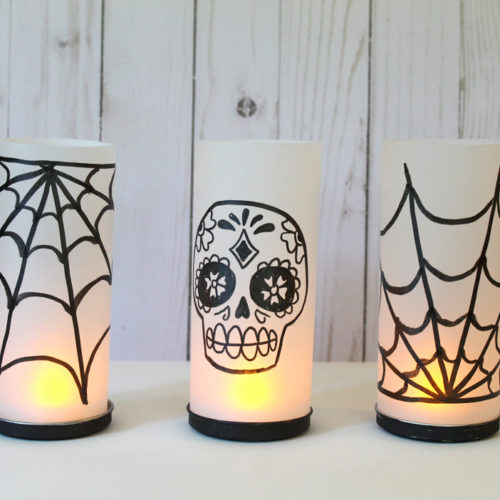 DIY Halloween Votive Holders with Pirouline Tins
