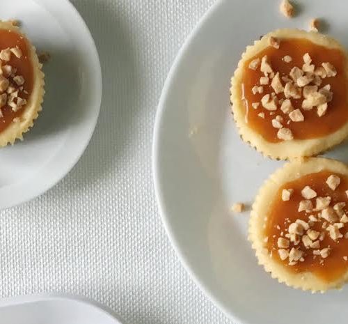 Caramel Crunch Mini Cheesecakes